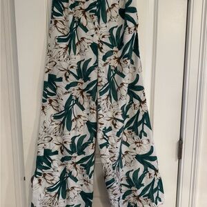Blu Pepper Tropical Floral Wide-Leg Jumpsuit